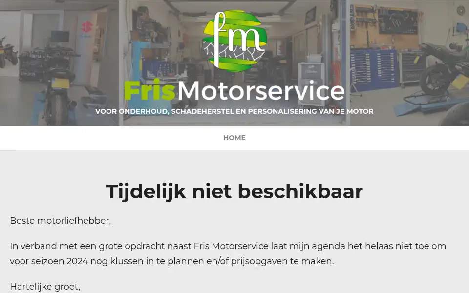 Screenshot of frismotorservice.nl