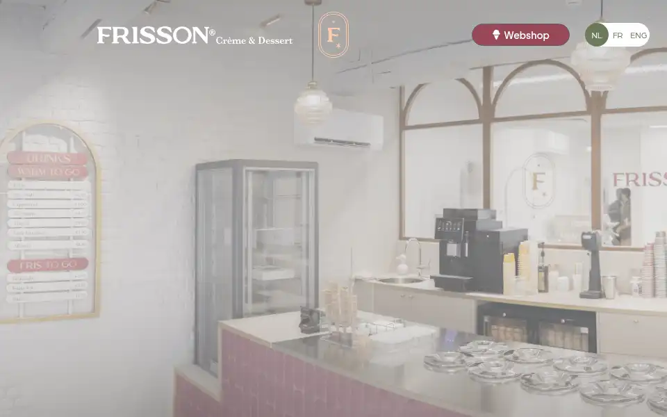 Screenshot of frissoncreme.be