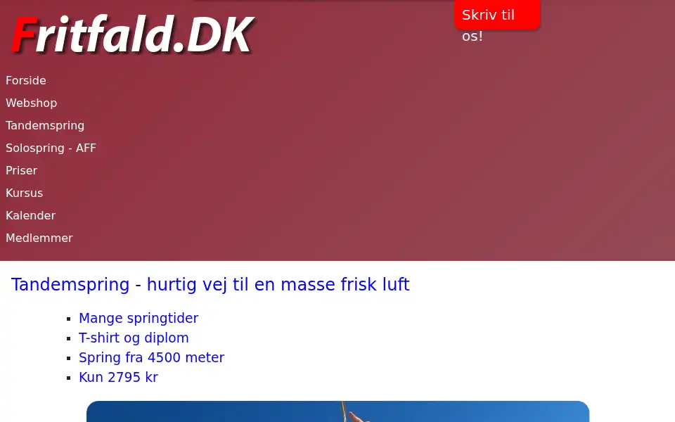 Screenshot of fritfald.dk