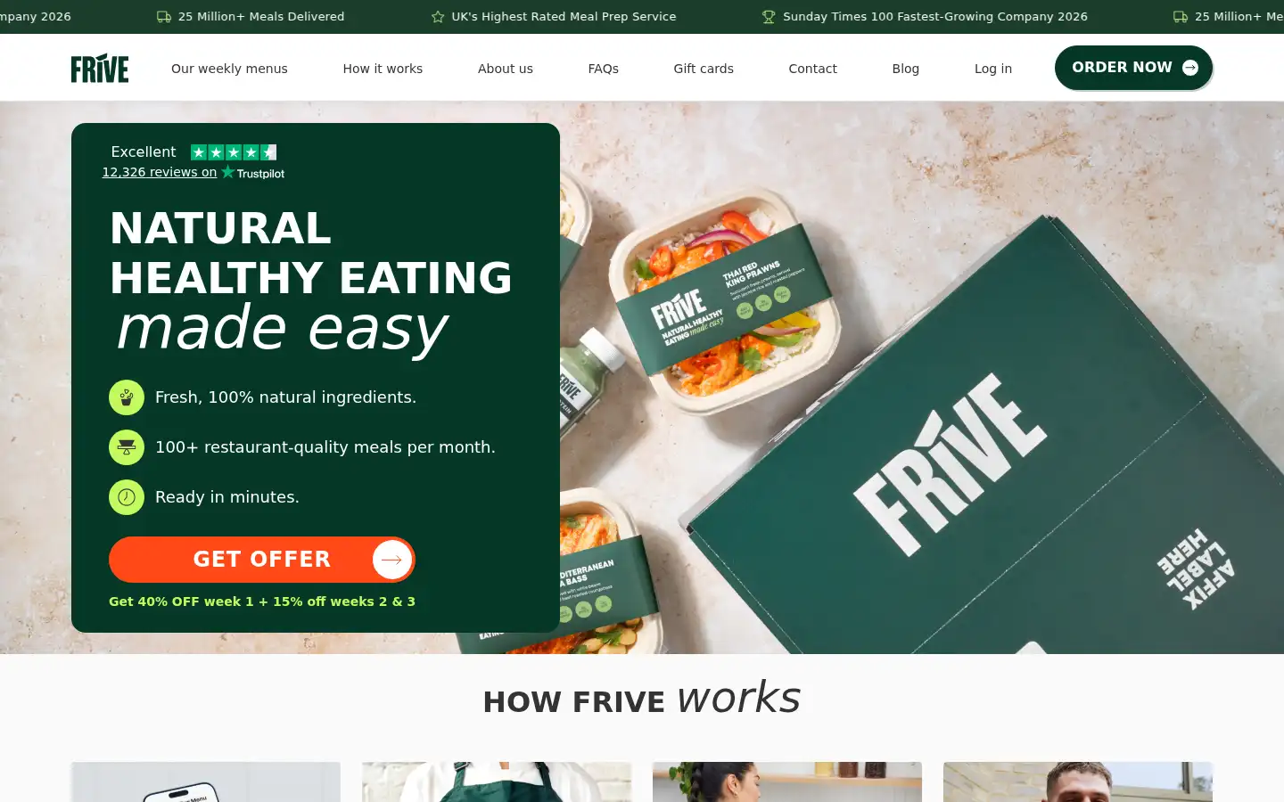 Screenshot of frive.co.uk