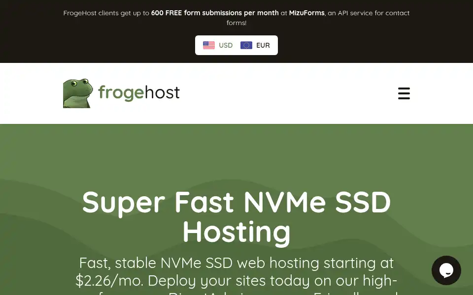 Screenshot of froge.host