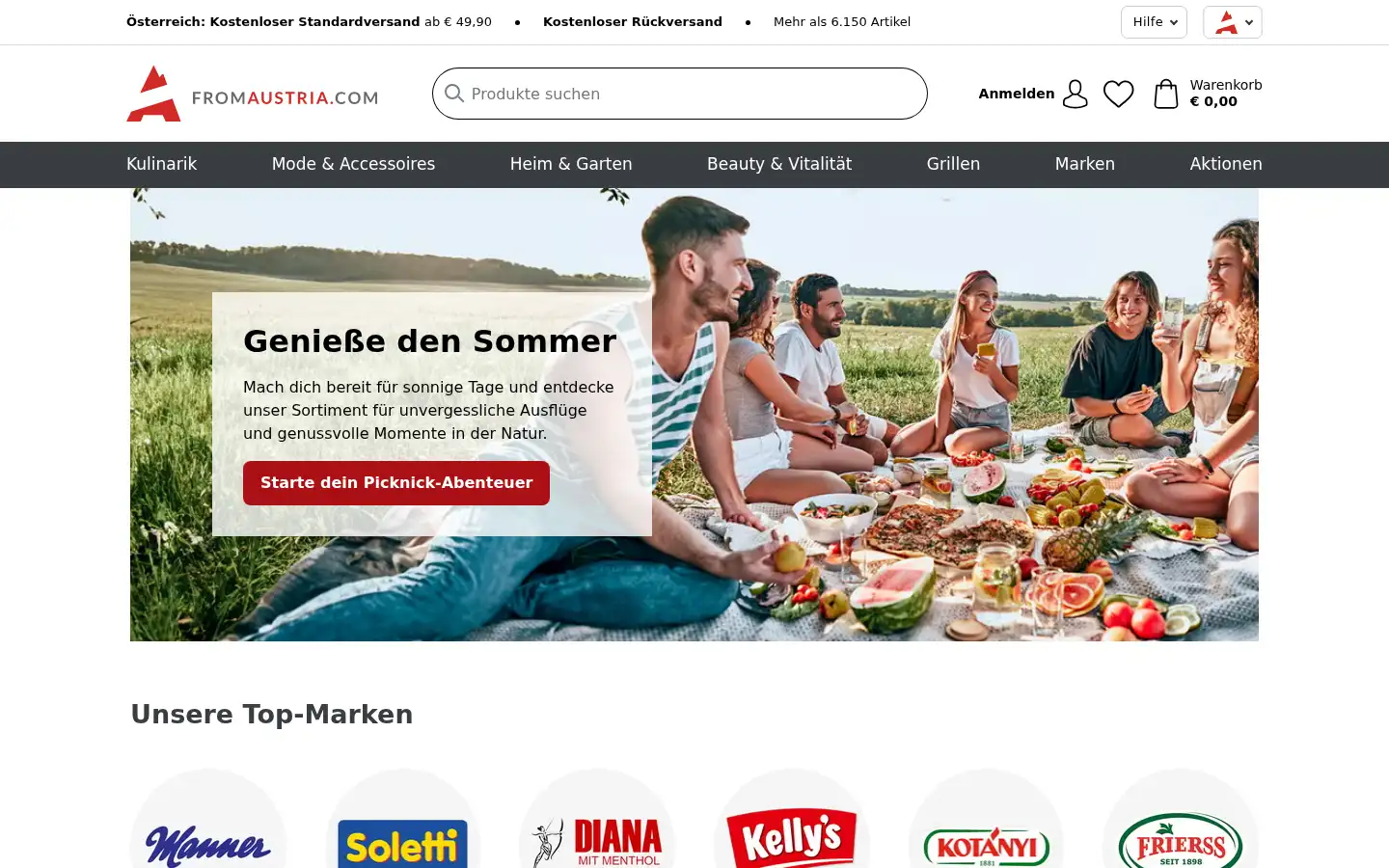 Screenshot of fromaustria.com