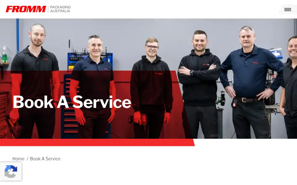 Screenshot of fromm-pack.com.au