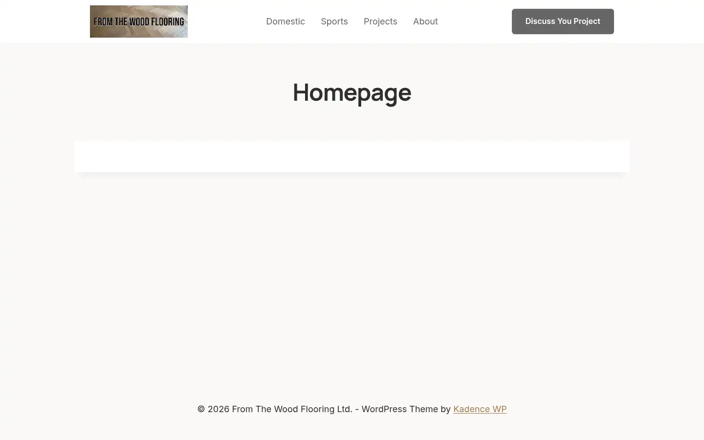 Screenshot of fromthewoodflooring.co.uk