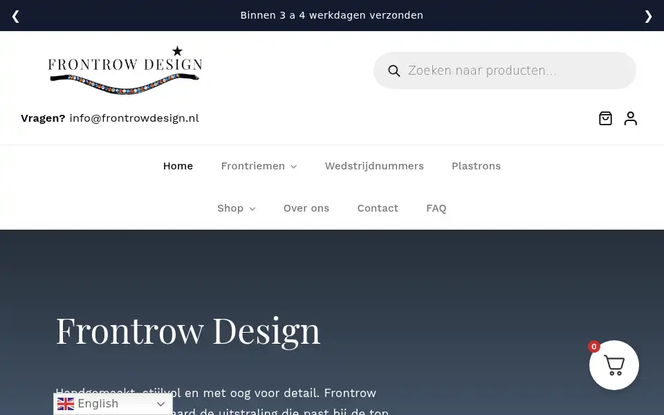Screenshot of frontrowdesign.nl