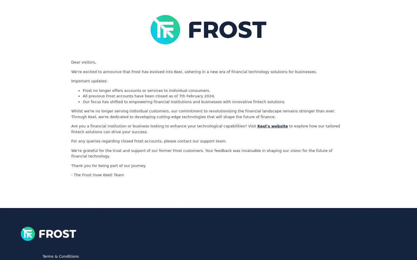 Screenshot of frost.app
