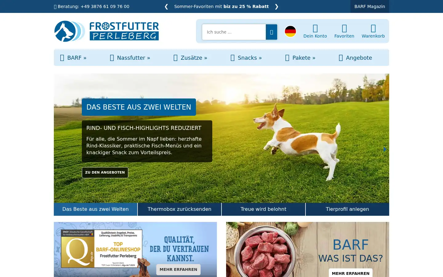 Screenshot of frostfutter-perleberg.de