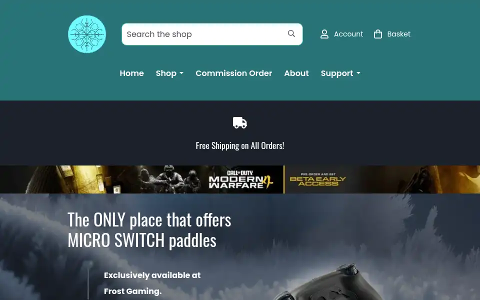Screenshot of frostgaming.co.uk