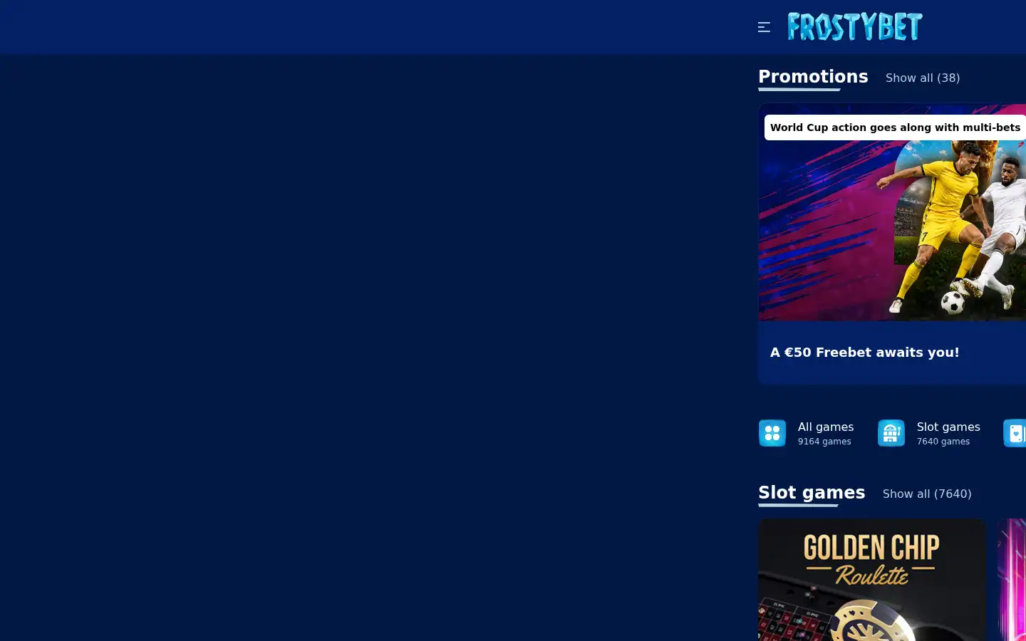 Screenshot of frostybet.com