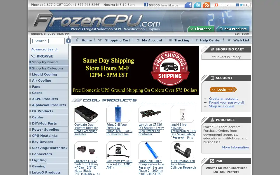 Screenshot of frozencpu.com