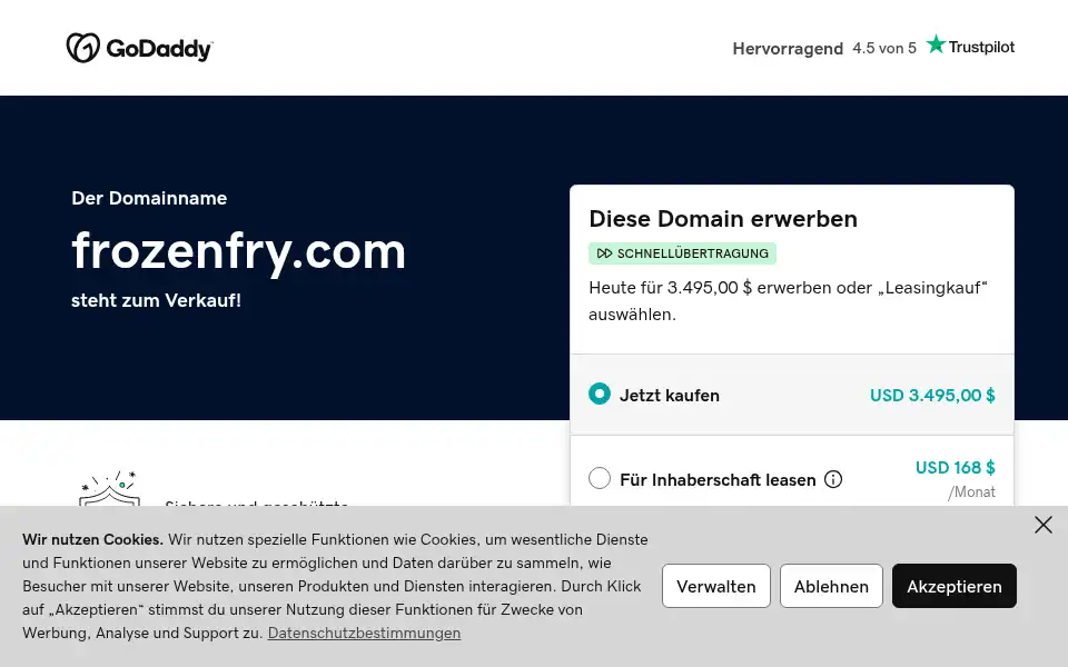Screenshot of frozenfry.com