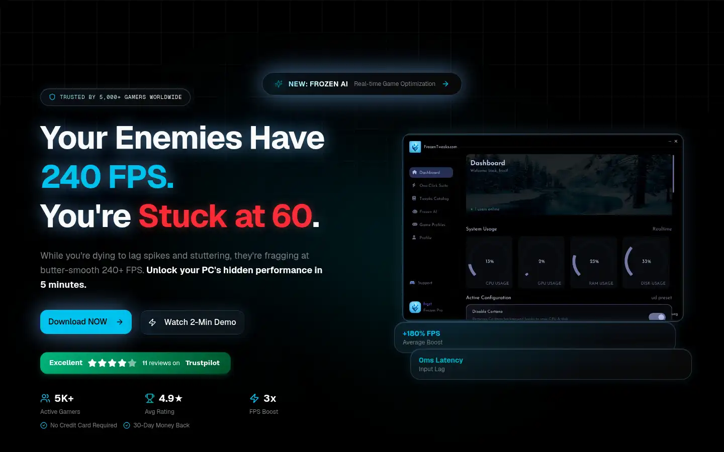 Screenshot of frozentweaks.com