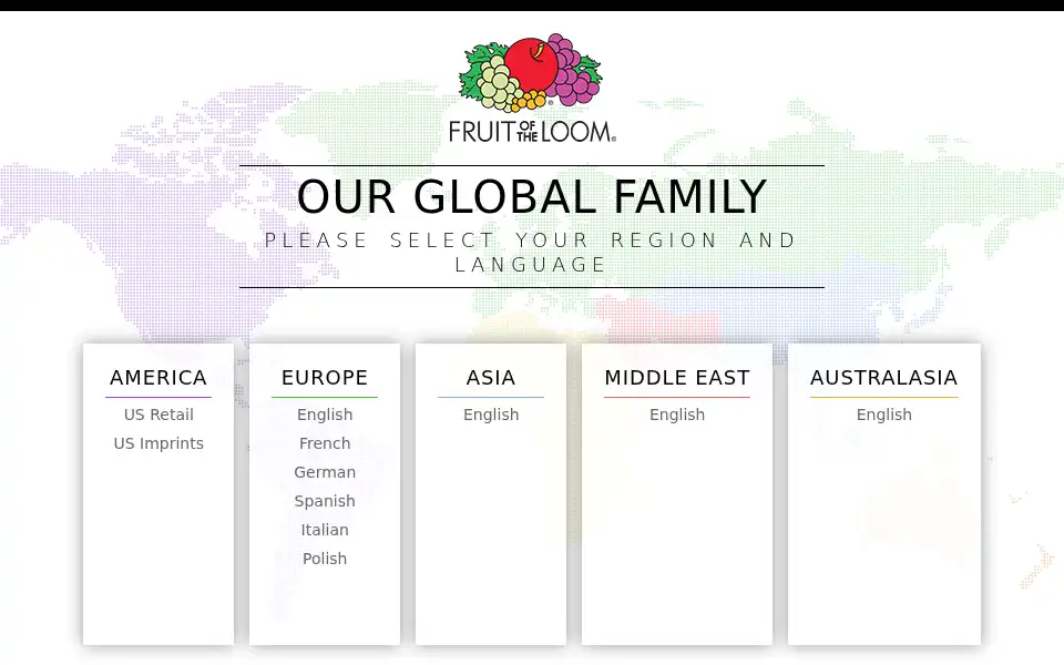 Screenshot of fruitoftheloom.com