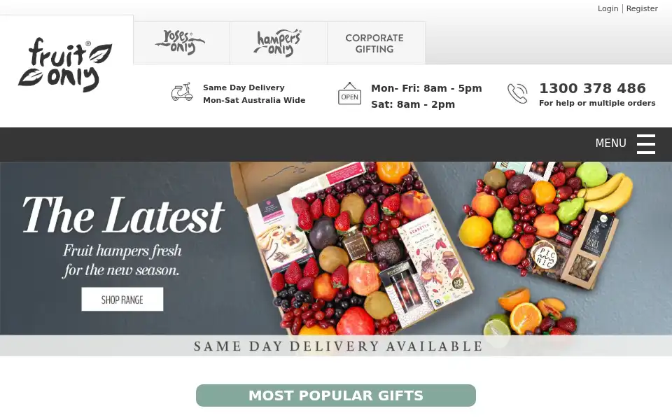 Screenshot of fruitonly.com.au