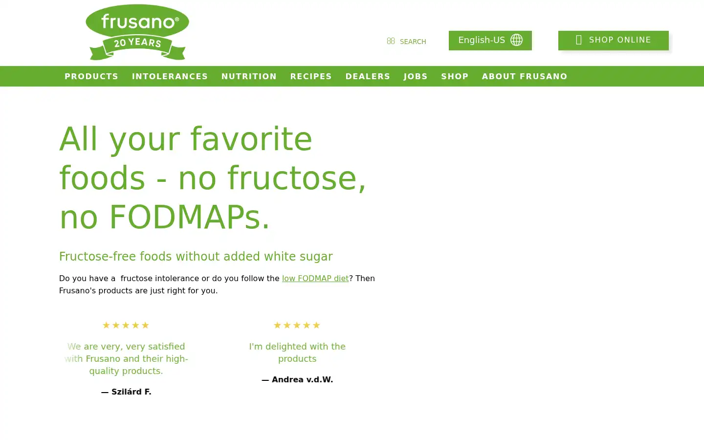 Screenshot of frusano.com