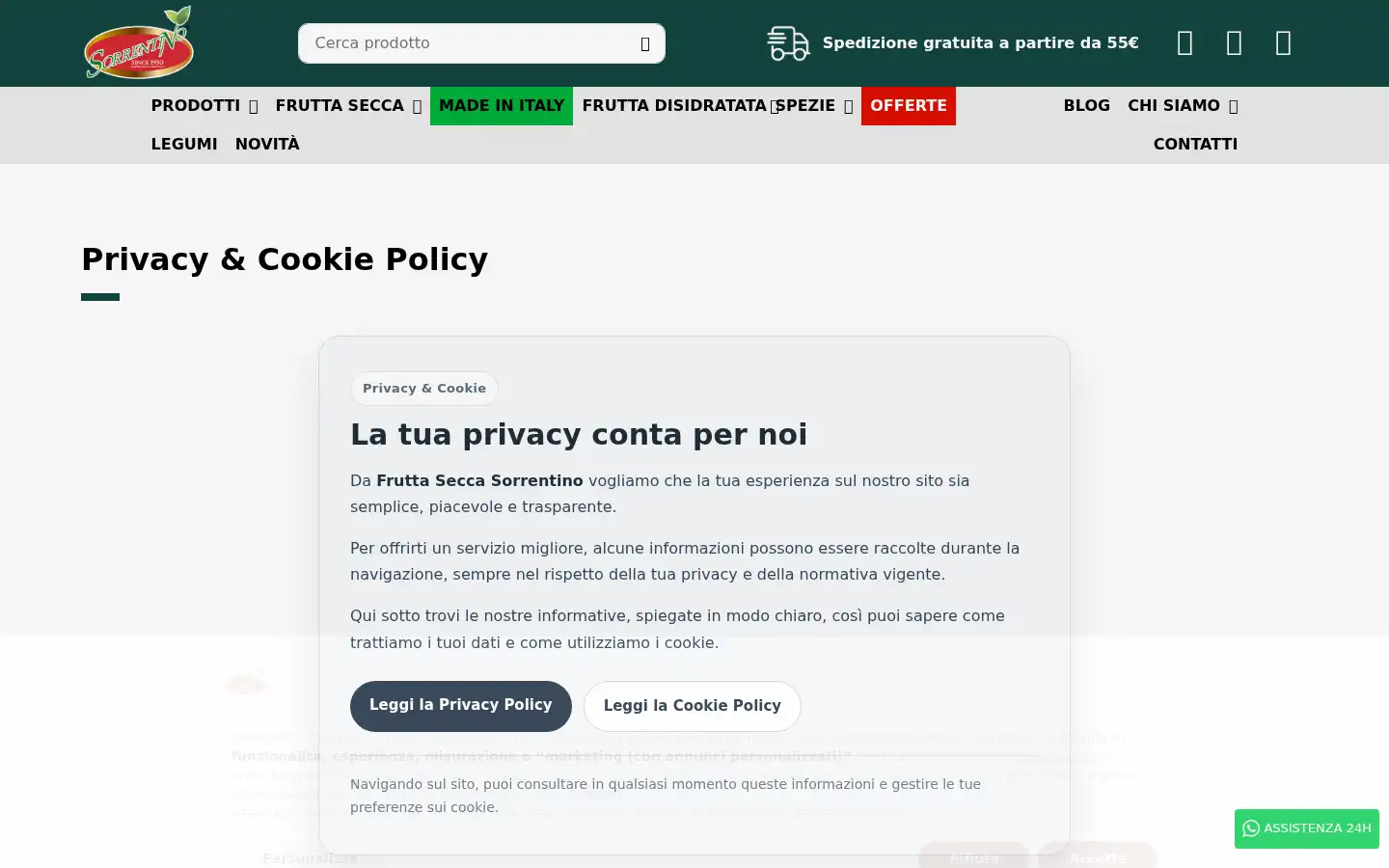 Screenshot of fruttaseccasorrentino.it