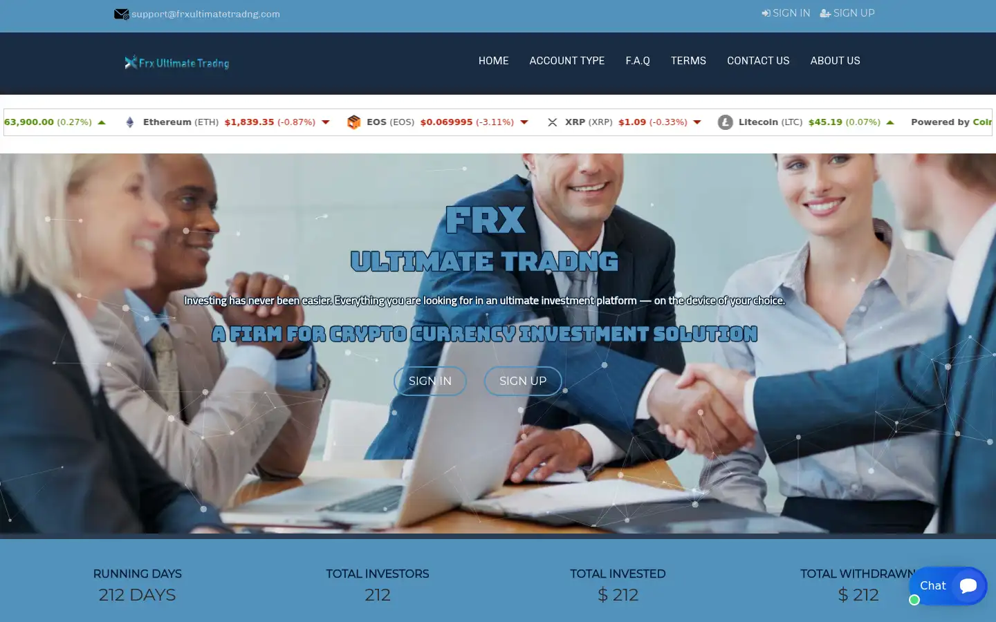 Screenshot of frxultimatetradng.com