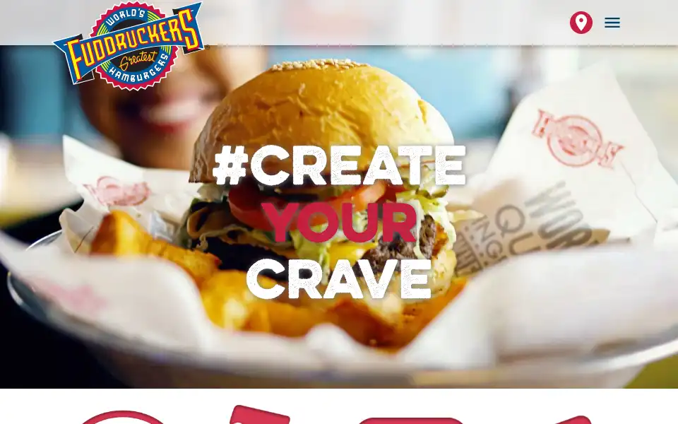 Screenshot of fuddruckers.com