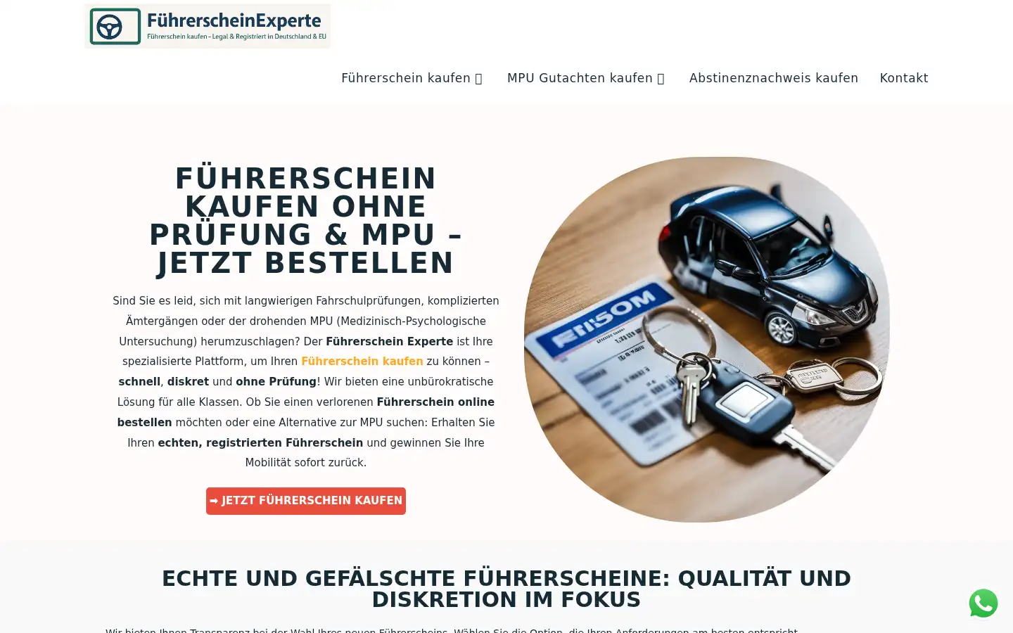 Screenshot of fuehrerscheinexperte.de