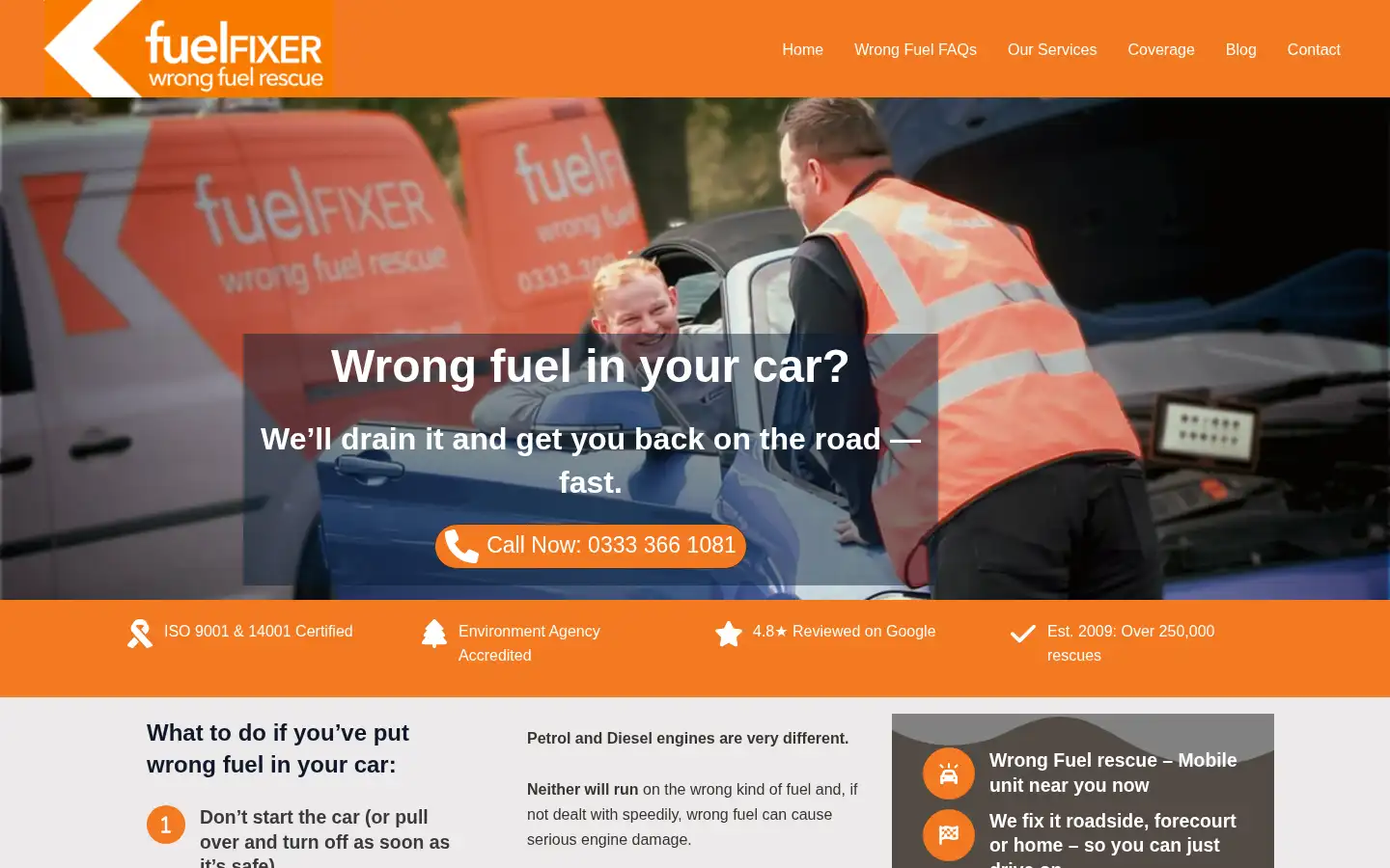 Screenshot of fuelfixer.co.uk