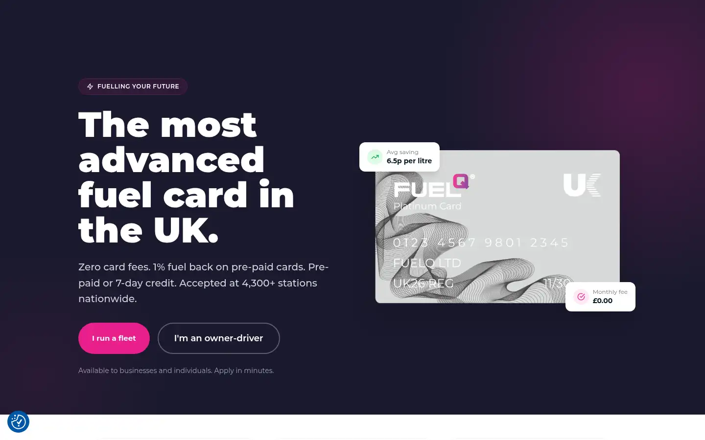 Screenshot of fuelq.co.uk