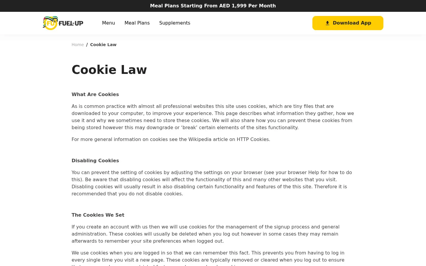 Screenshot of fueluplife.com