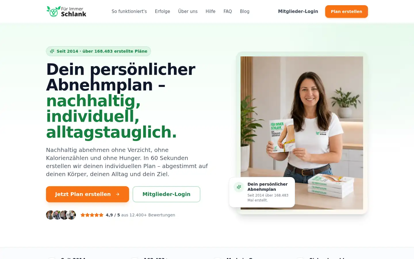 Screenshot of fuer-immer-schlank.com