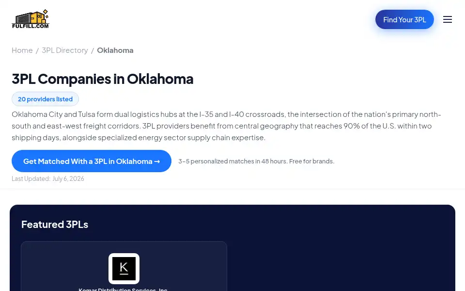 Screenshot of fulfill.com