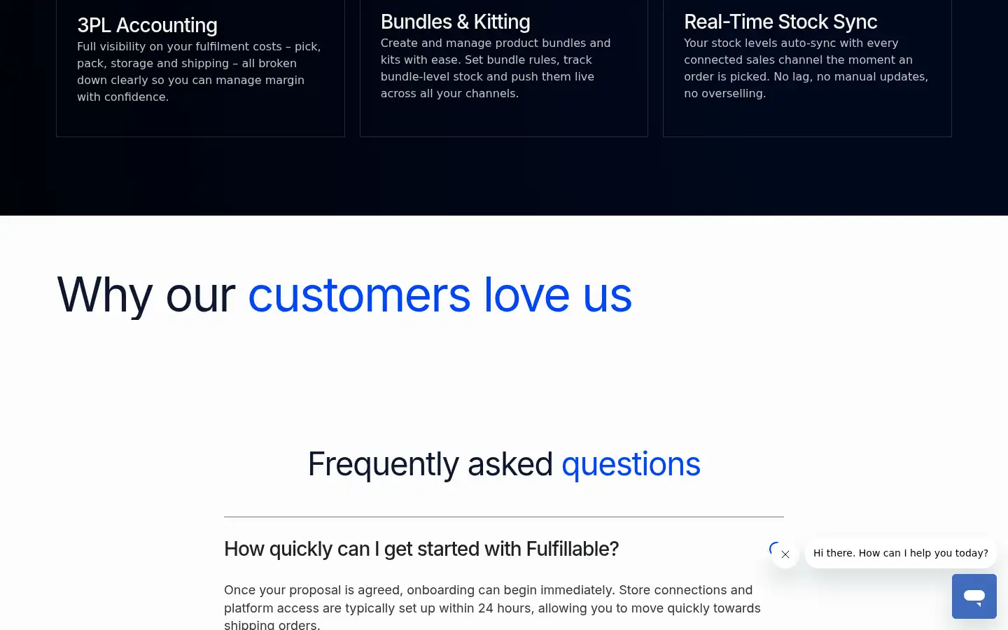 Screenshot of fulfillable.co.uk