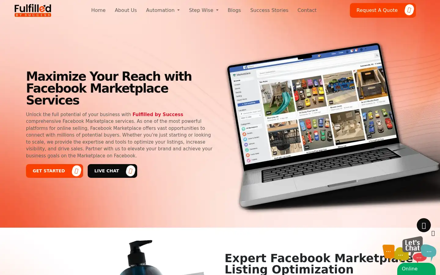 Screenshot of fulfilledbysuccess.com