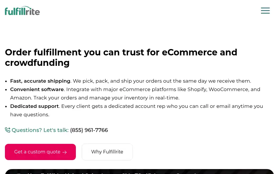 Screenshot of fulfillrite.com