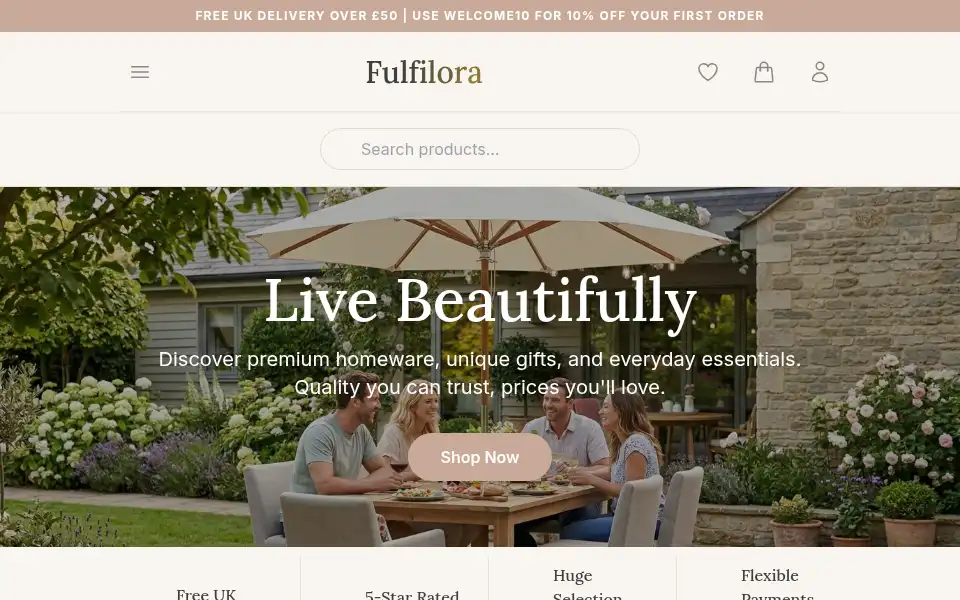 Screenshot of fulfilora.com