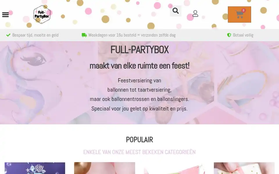 Screenshot of full-partybox.be