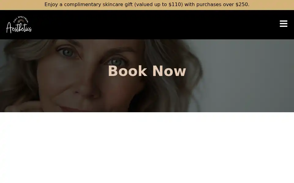 Screenshot of full-spectrum-aesthetics.com