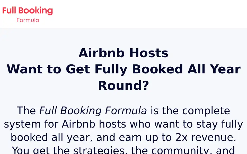 Screenshot of fullbookingformula.com