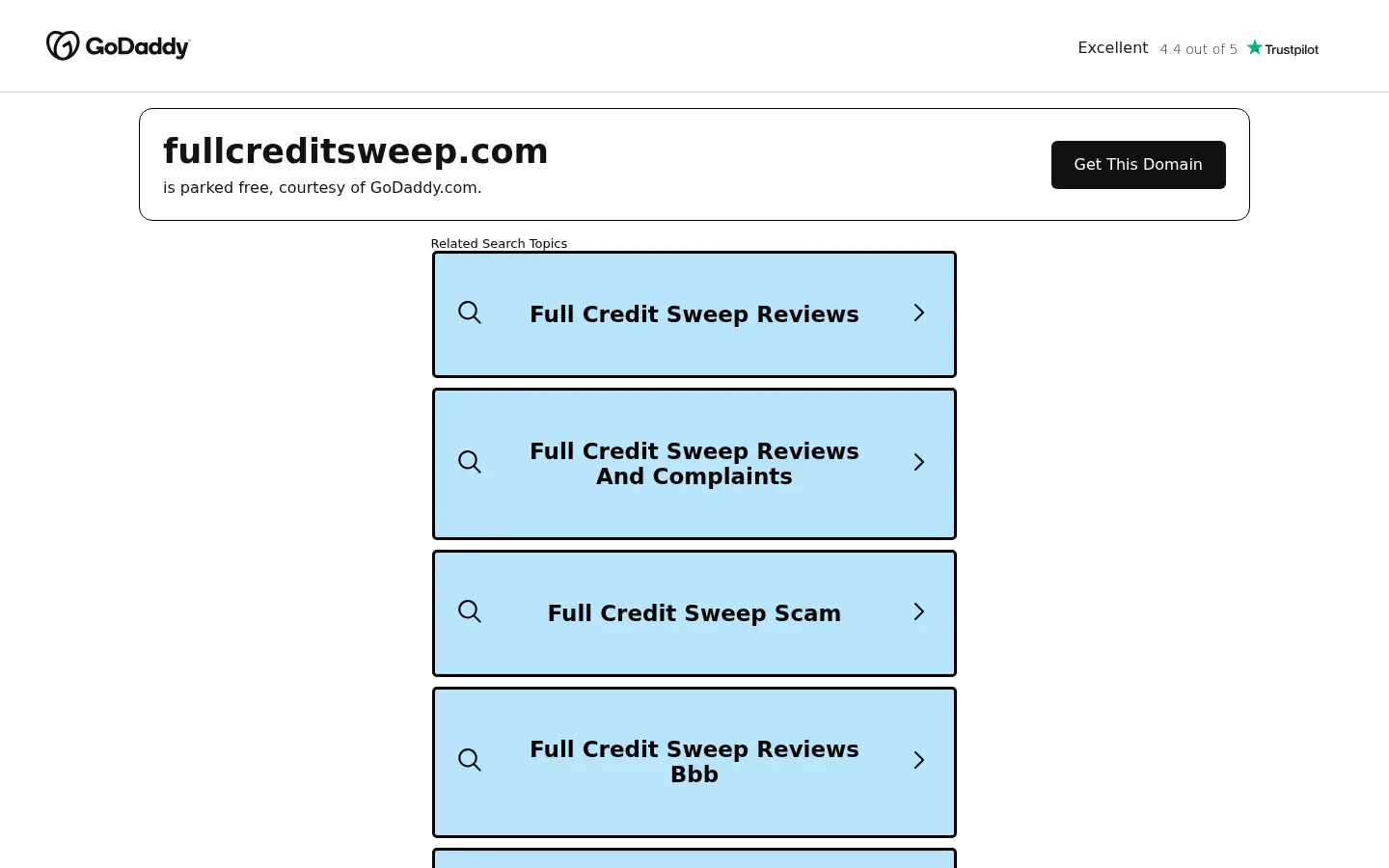 Screenshot of fullcreditsweep.com