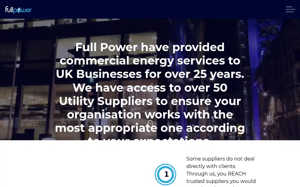 Screenshot of fullpowerutilities.com