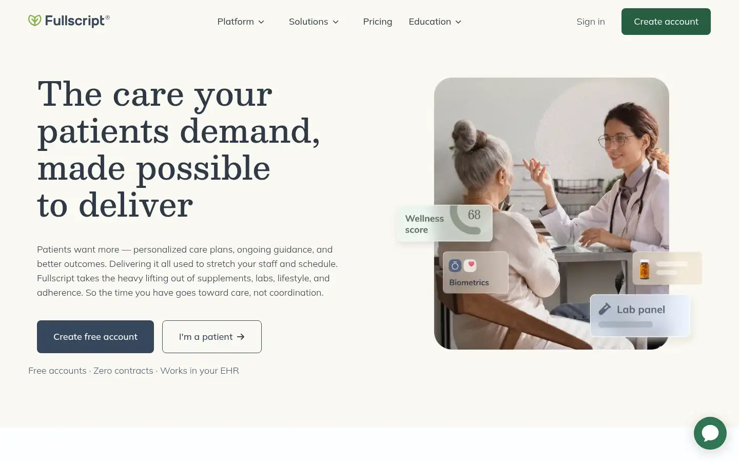 Screenshot of fullscript.com
