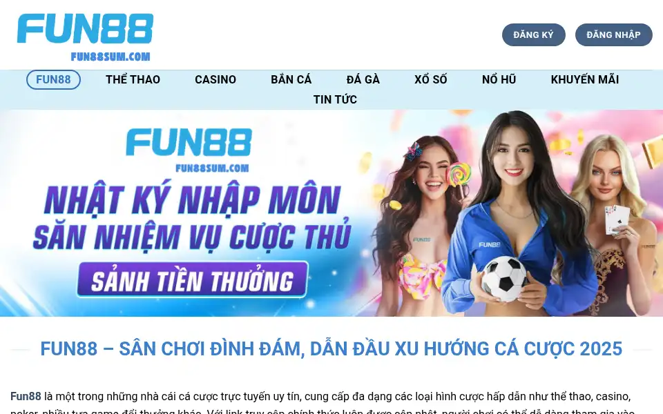 Screenshot of fun88sum.com