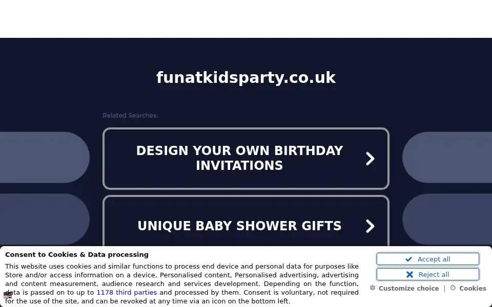 Screenshot of funatkidsparty.co.uk