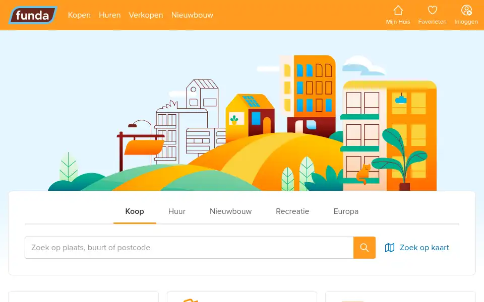 Screenshot of funda.nl