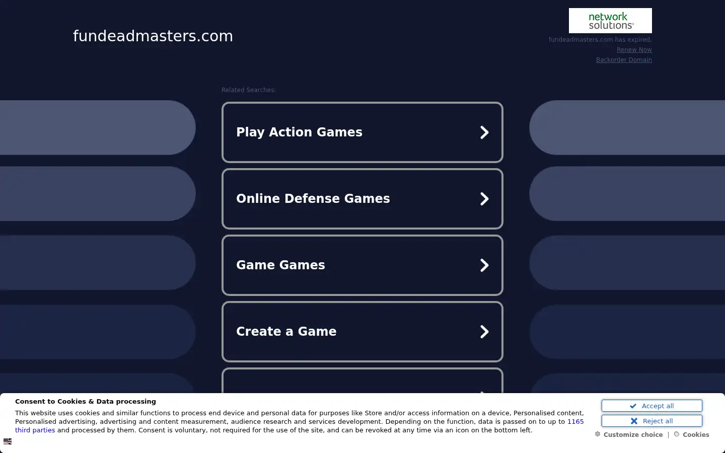 Screenshot of fundeadmasters.com