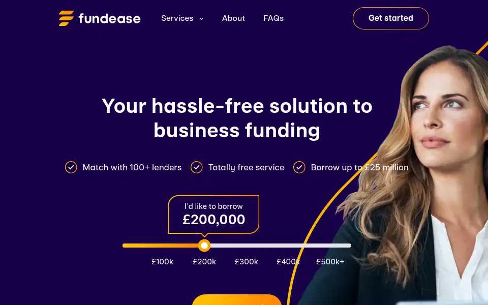 Screenshot of fundease.co.uk