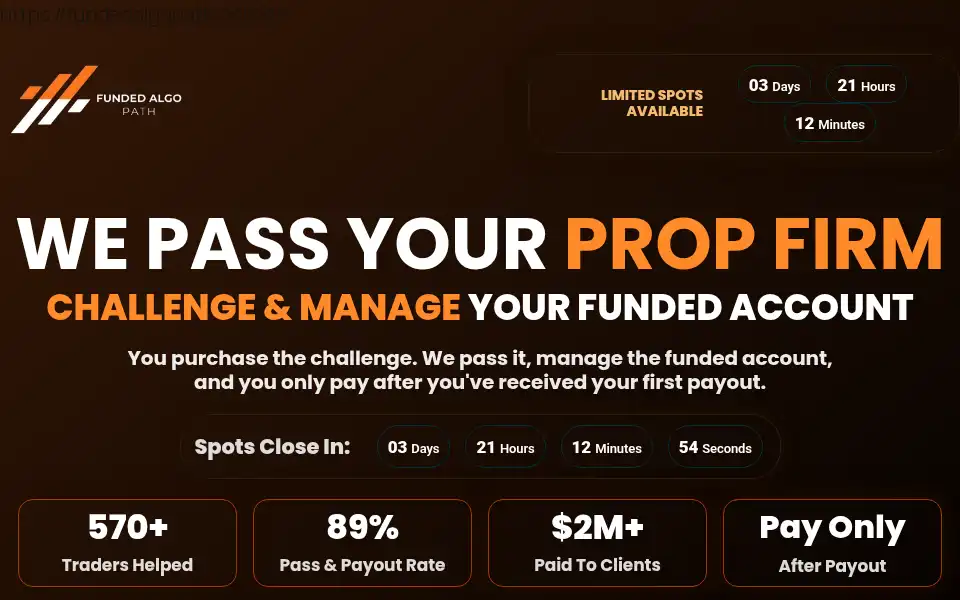 Screenshot of fundedalgopath.com
