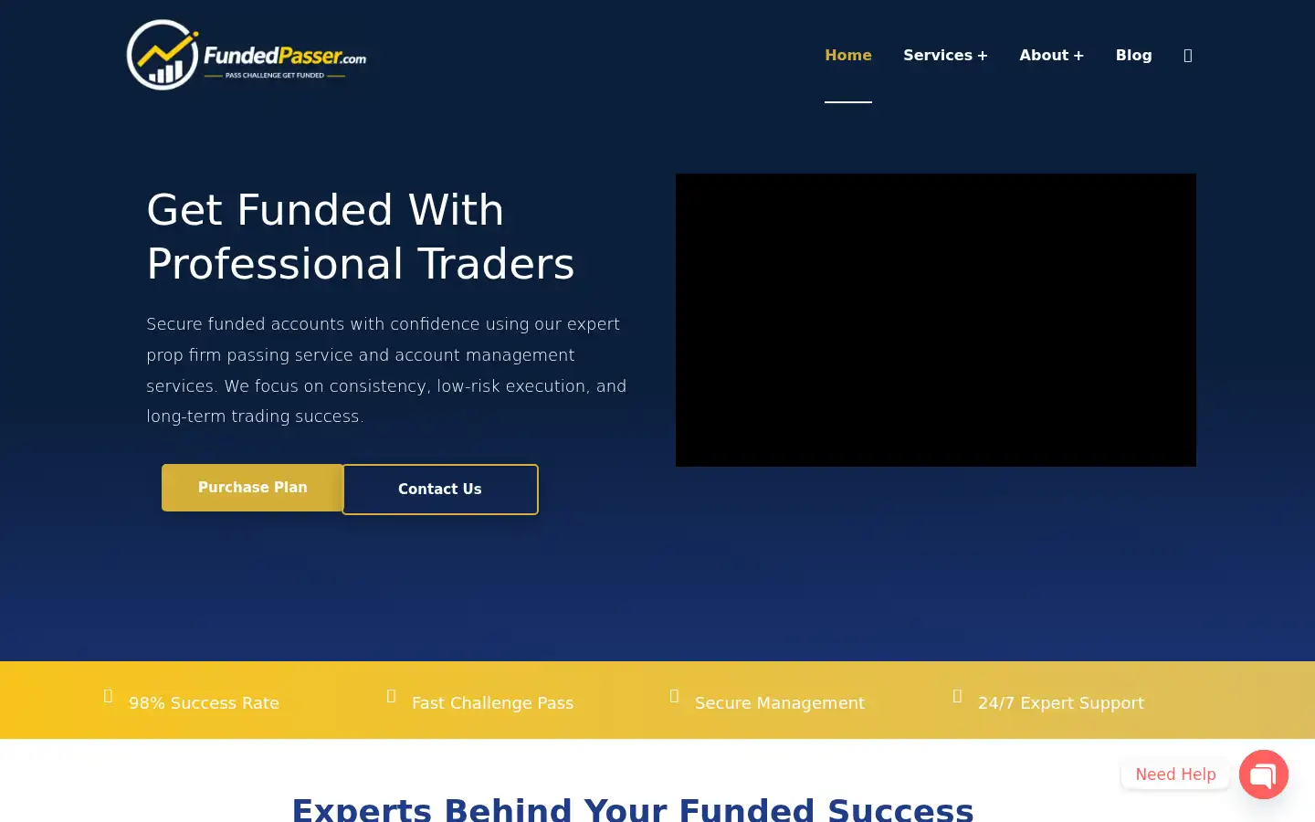 Screenshot of fundedpasser.com