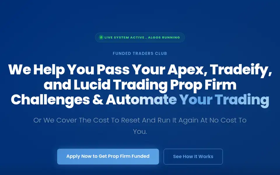 Screenshot of fundedtradersclub.io