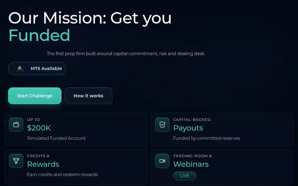 Screenshot of fundedverse.com