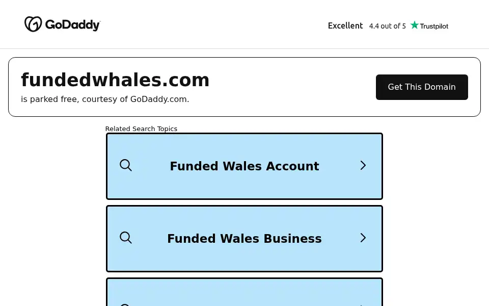 Screenshot of fundedwhales.com