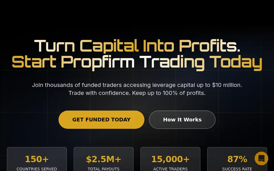 Screenshot of fundedx.co