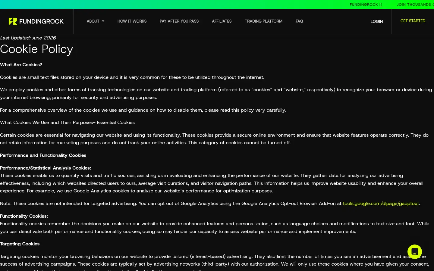 Screenshot of fundingrock.com